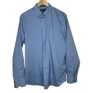 Banana Republic tech stretch cotton slim fit men’s blue button up large